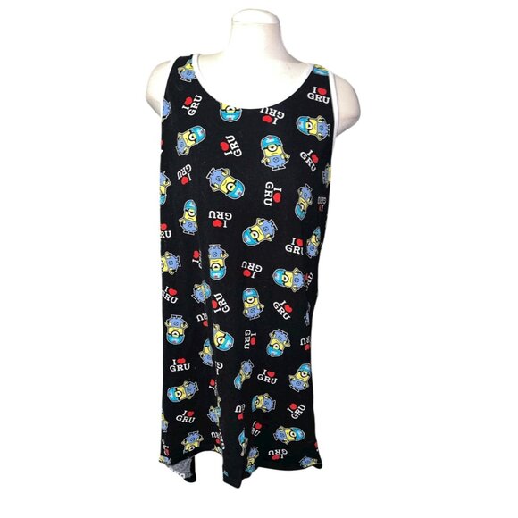 Despicable Me 3 Minions Pajama Sleep Lounge Dress Sz 2XL-3XL Womens With "I Love - Picture 2 of 11